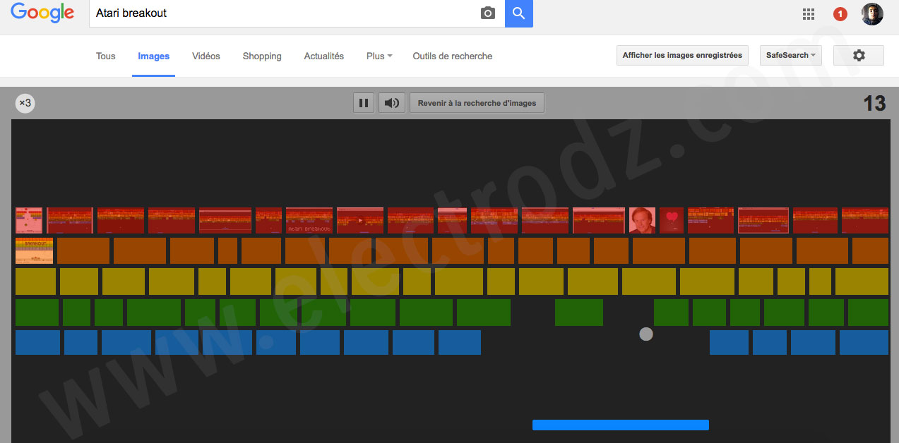 Atari breakout sur Google