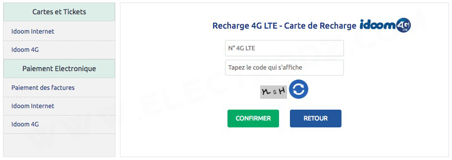 Formulaire de confirmation du numéro 4G